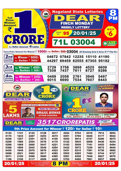 dear lottery result today 1pm 2023 west bengal today